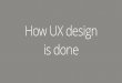 How UX design is done