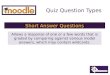 Moodle short answer quiz question