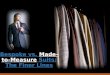 Bespoke vs. made to-measure suits the finer lines