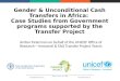 Gender and Unconditional Cash Transfers in Africa