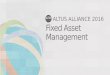 Altus Alliance 2016 - Fixed Asset Management