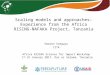 Scaling models and approaches: Experience from the Africa RISING-NAFAKA Project, Tanzania