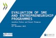 Evaluation of SME and entreprenuership programme - Jonathan Potter & Stuart Thompson