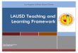 LAUSD Teaching and Learning Framework