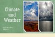 Agriculture - Climate and weather