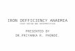 Study design of iron defficeincy anaemia