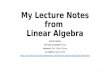 My Lecture Notes fromLinear Algebra
