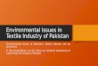 Environmental issues in textile industry of pakistan