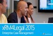Microsoft CRM xRM4Legal 2015 Enterprise Case Management