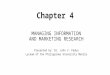 Principles of Marketing Philippine Managing Information and Marketing Research