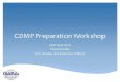 CDMP preparation workshop EDW2016