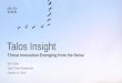 Talos Insight: Threat Innovation Emerging from the Noise