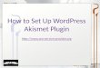 How to Setup Wordpress Akismet Plugin