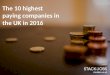 The 10 highest paying companies in the United Kingdom