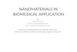 Nanomaterials in biomedical application