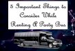 5 important things to consider while renting a party bus
