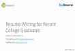 Resume Writing for Recent College Graduates