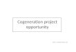 Cogeneration project opportunity