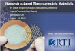 Nano-structures Thermoelectric Materals - Part 1