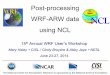 Post-processing WRF-ARW data using NCL