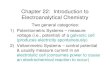 Chapter 22: Introduction to Electroanalytical Chemistry