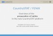 " Overview of the preparation of tables  in the new CountrySTAT platform "