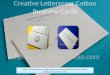 Creative letterpress cotton business cards