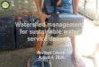 Watershed management for sustainable water supply