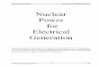 Nuclear Power for Electrical Generation