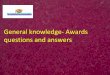 Genera knowledge  award questions and answers