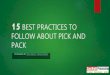 Specright processing 15 best practices to follow about pick and pack