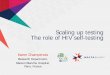 Scaling up HIV testing: the role of self-testing