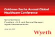 wyeth Goldman Sachs 28th Annual Global Healthcare Conference