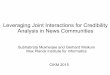 Leveraging Joint Interactions for Credibility Analysis in News Communities
