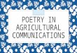 Poetry in Agricultural Communications
