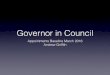 Canadian Government Political Appointments (Governor in Council)