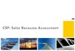 CSP: Solar Resource Assessment
