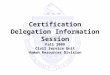 Certification Delegation Information Session - Mass.Gov