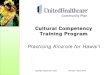 Cultural Competency Training Program Practicing Kina'ole for Hawai'i