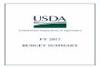 USDA 2017 Budget Summary
