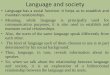 Relationship between Language and society
