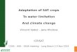 Adaptation of SAT crops to water limitation and climate change