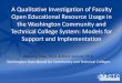 A qualitative Investigation of Faculty OER Usage