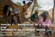 “Recognition as a first step”Informality in artisanal mining