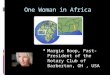 One Woman in Africa