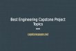 Best engineering capstone project topics