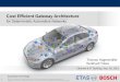 Cost Efficient Gateway Architectures for Deterministic Automotive 