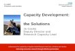 Capacity Development: The Solutions