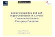 Social Inequalities and Left- Right Orientation in 13 Post 