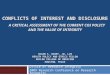 Conflicts of Interest and Disclosure A Critical Assessment of the 